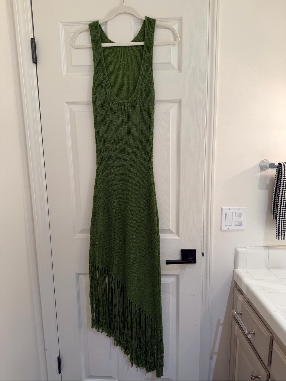 Rails Women's Green Rylee Sleeveless Fringe Hem Dress - Picture 4 of 5